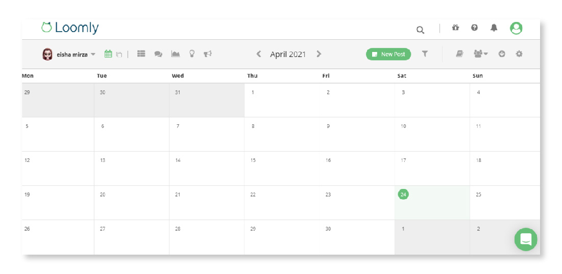 social media scheduling tool dashboard image