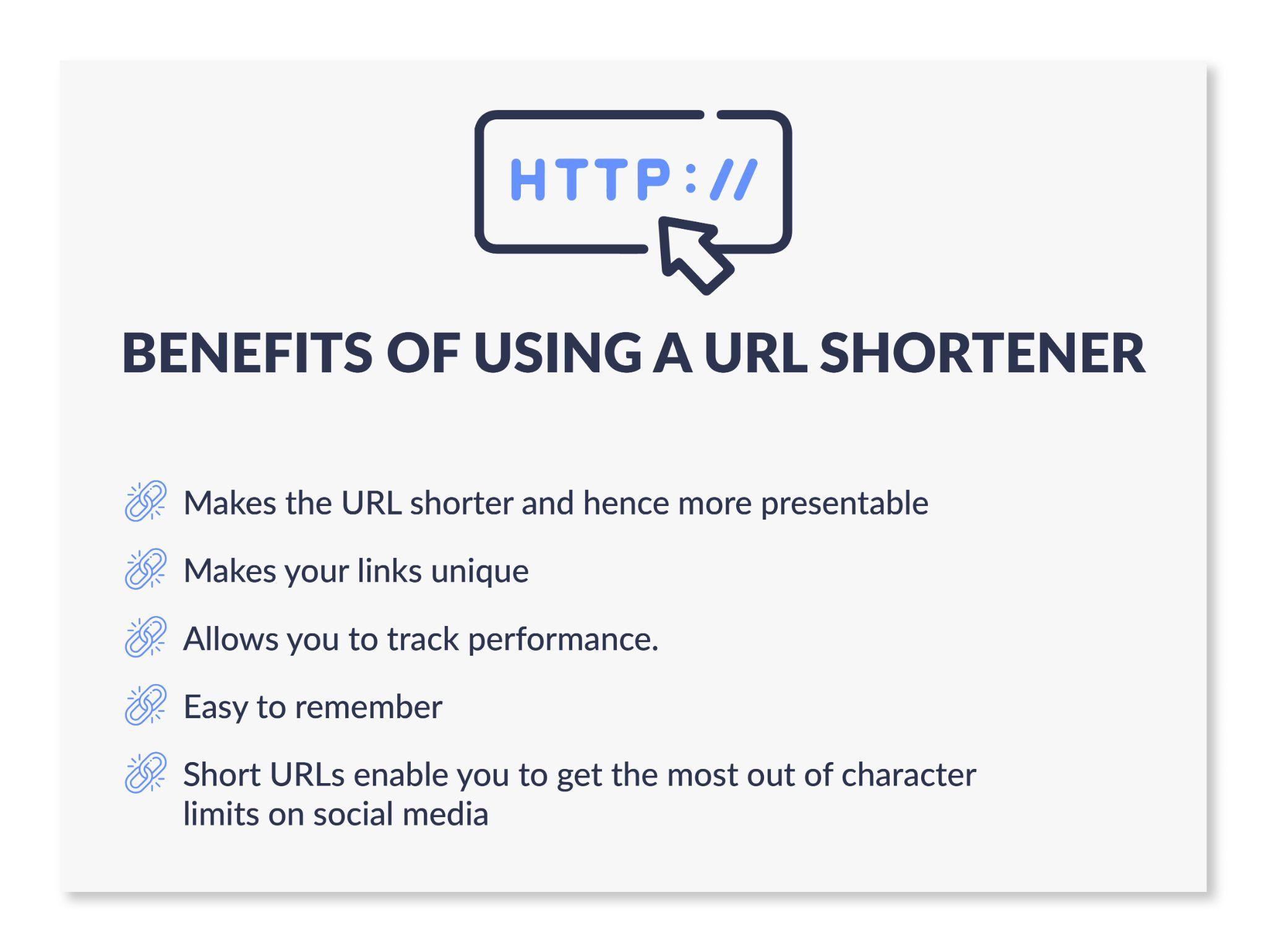 Benefits of using URL/Link shortners