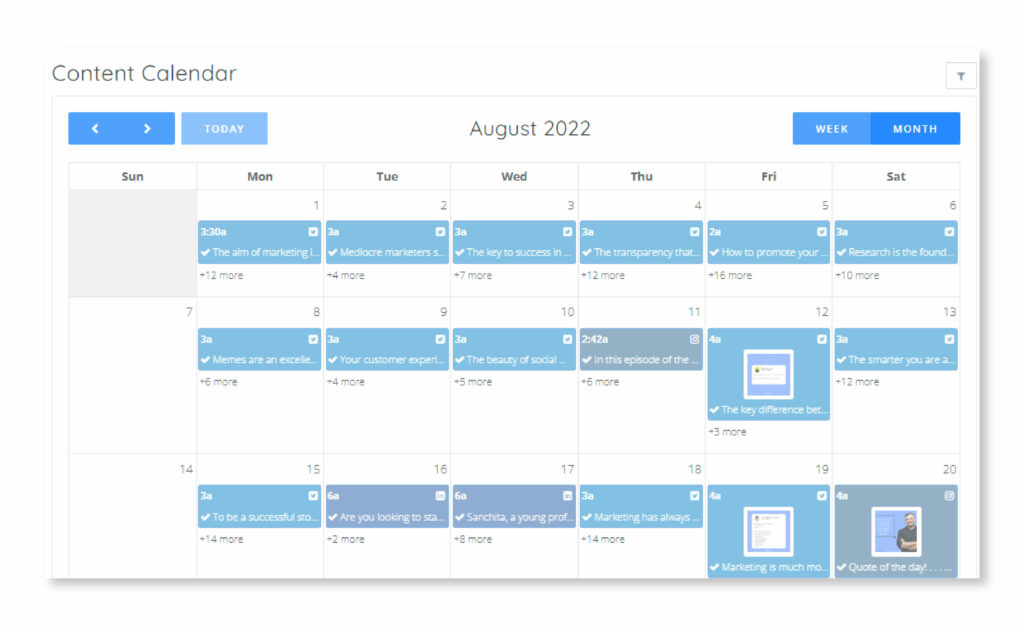 Social Calendar on SocialBu