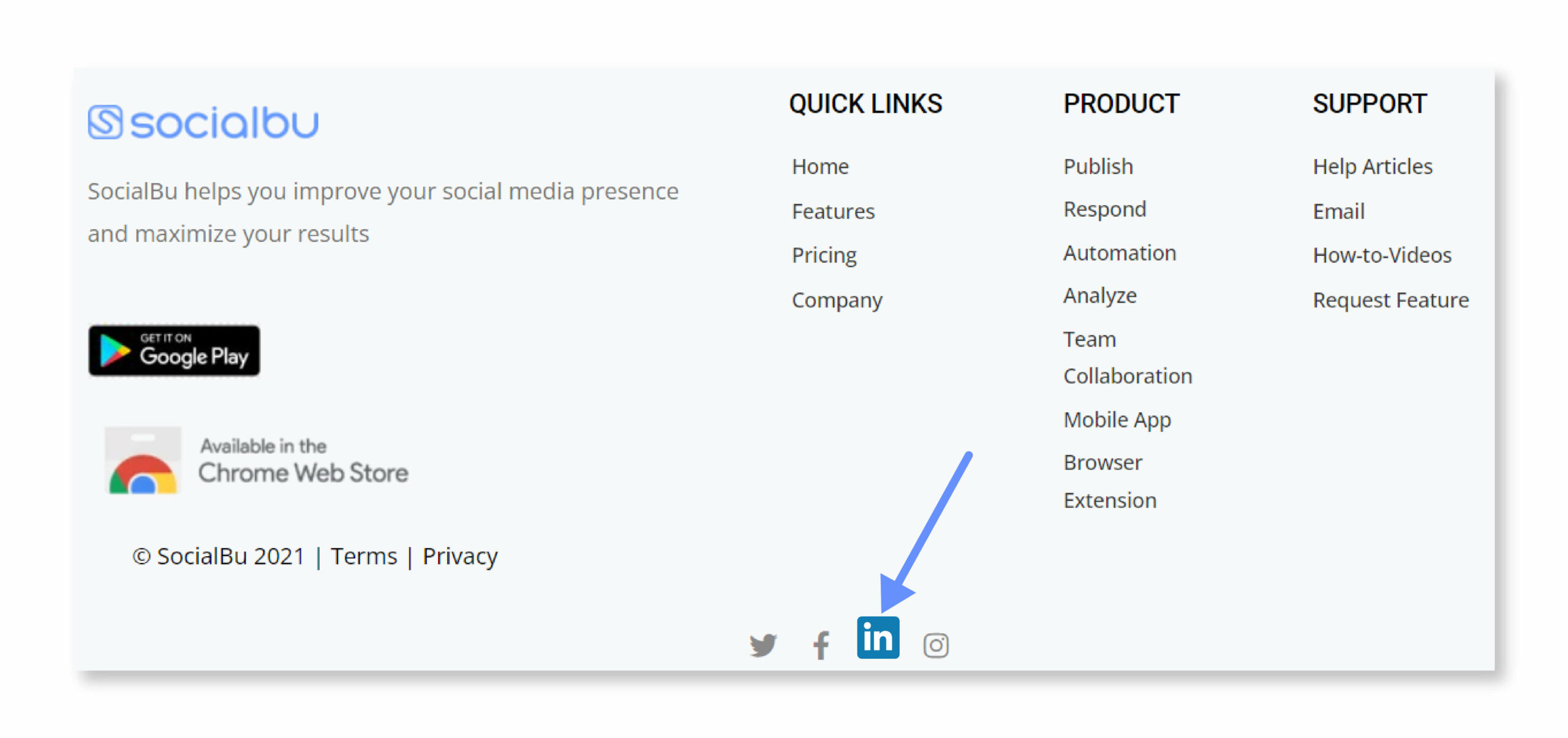 Add LinkedIn button to your website 