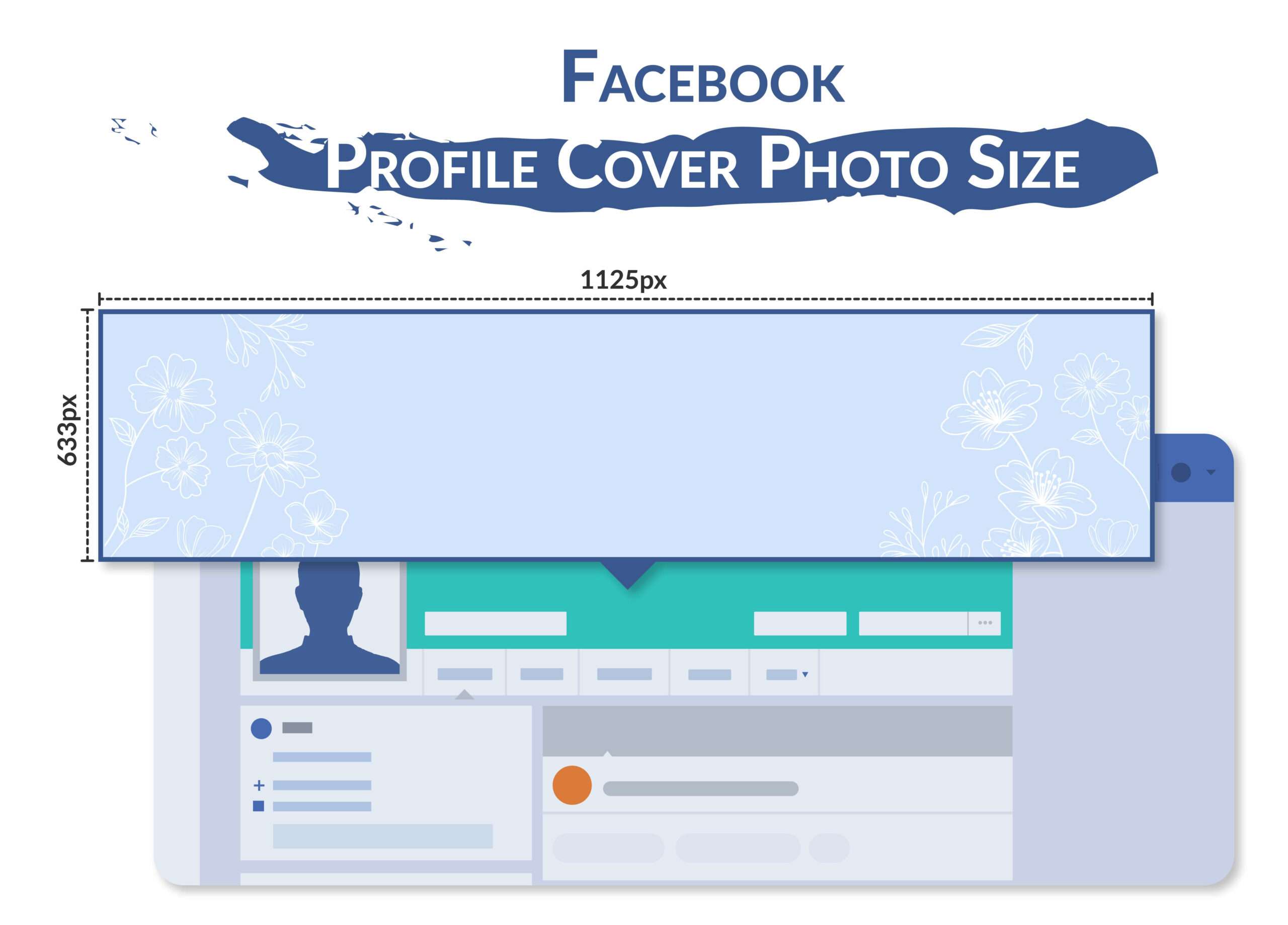 Facebook profile cover photo size