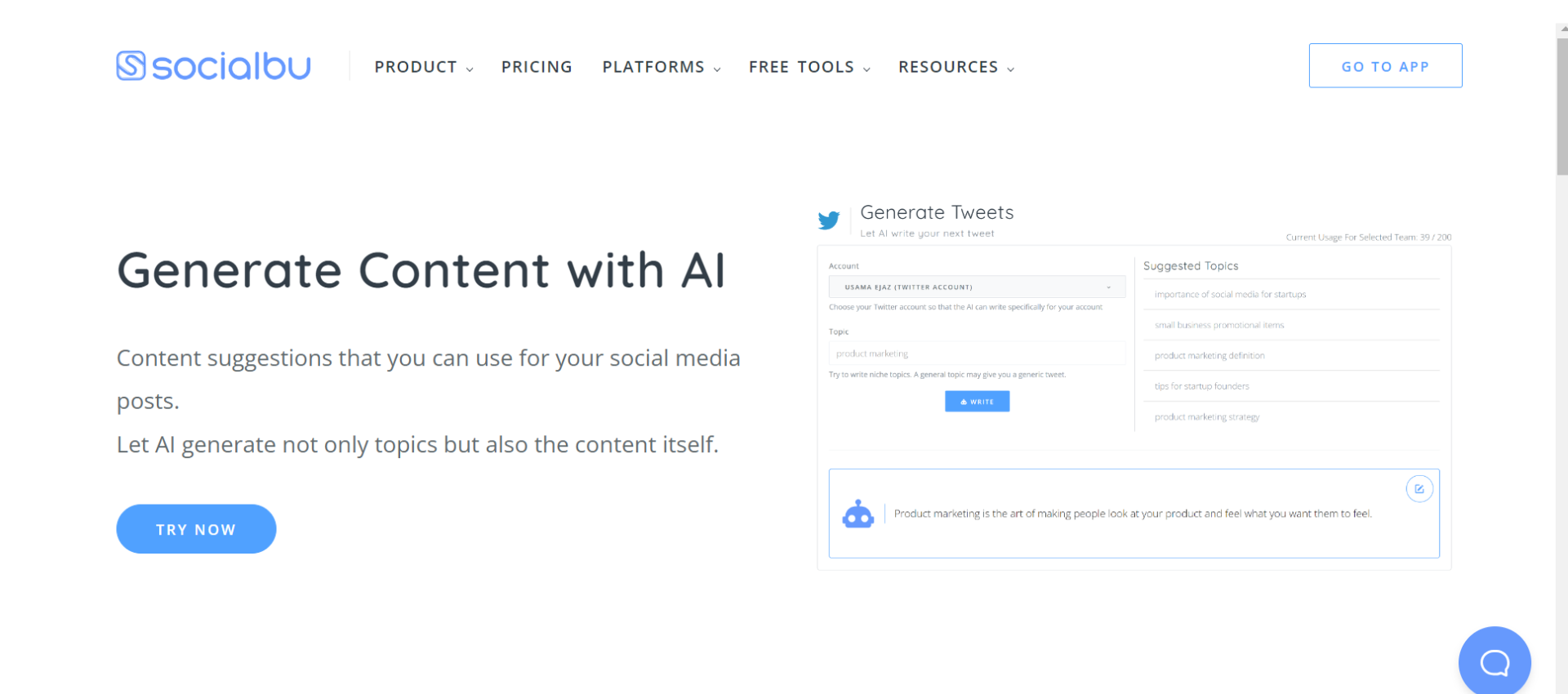 Generate content with AI 