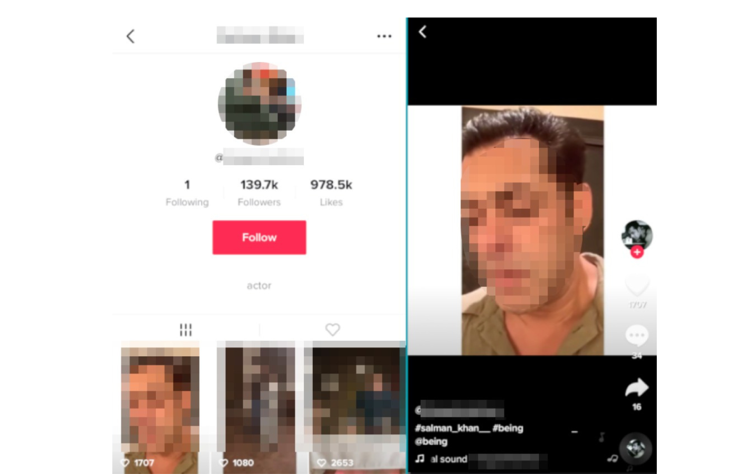 TikTok fake picture showing Bollywood star, salman khan's picture.