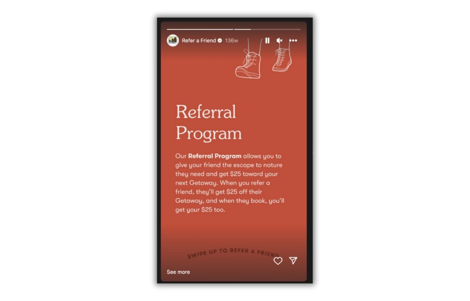 Instagram referral campaign