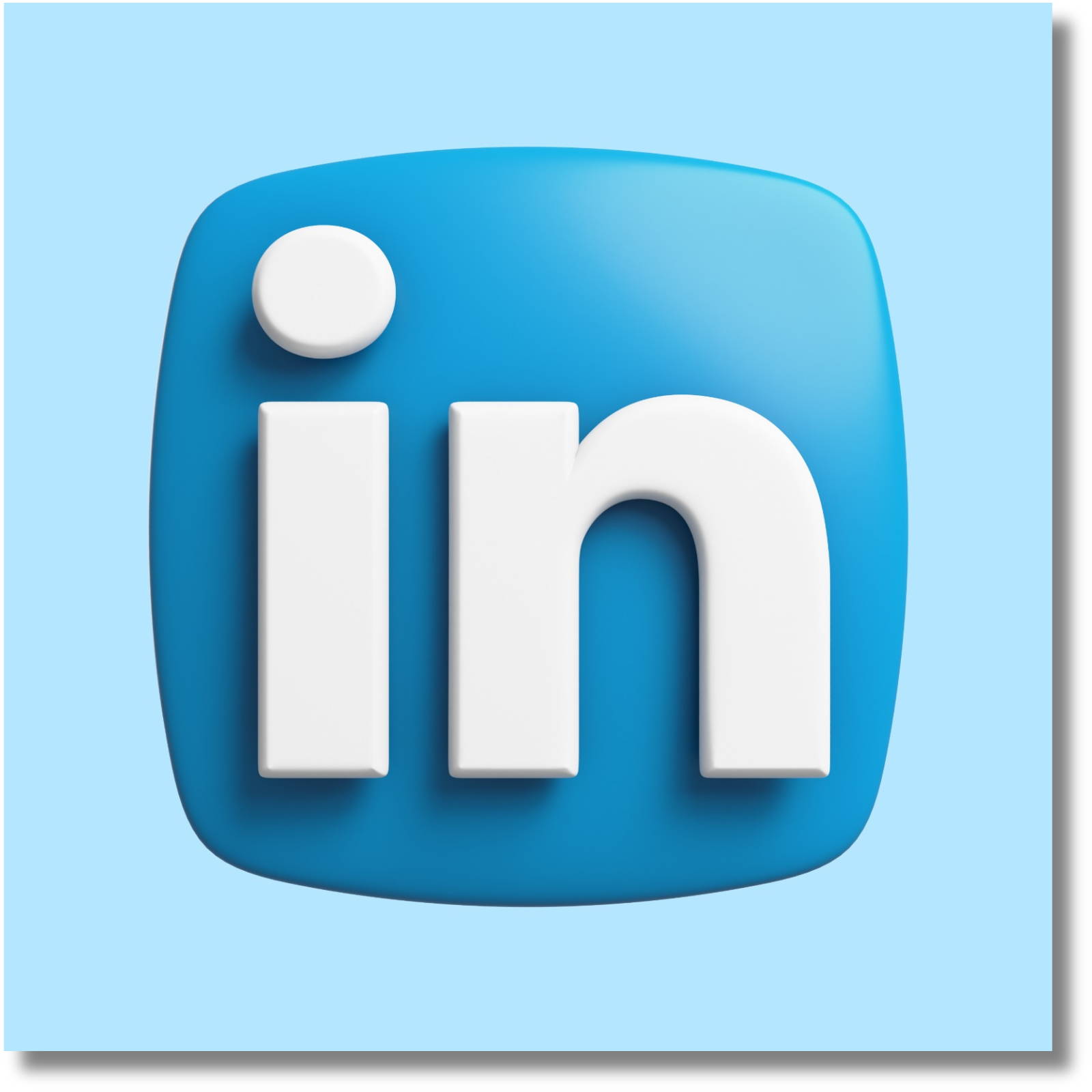 Social media icons: LinkedIn
