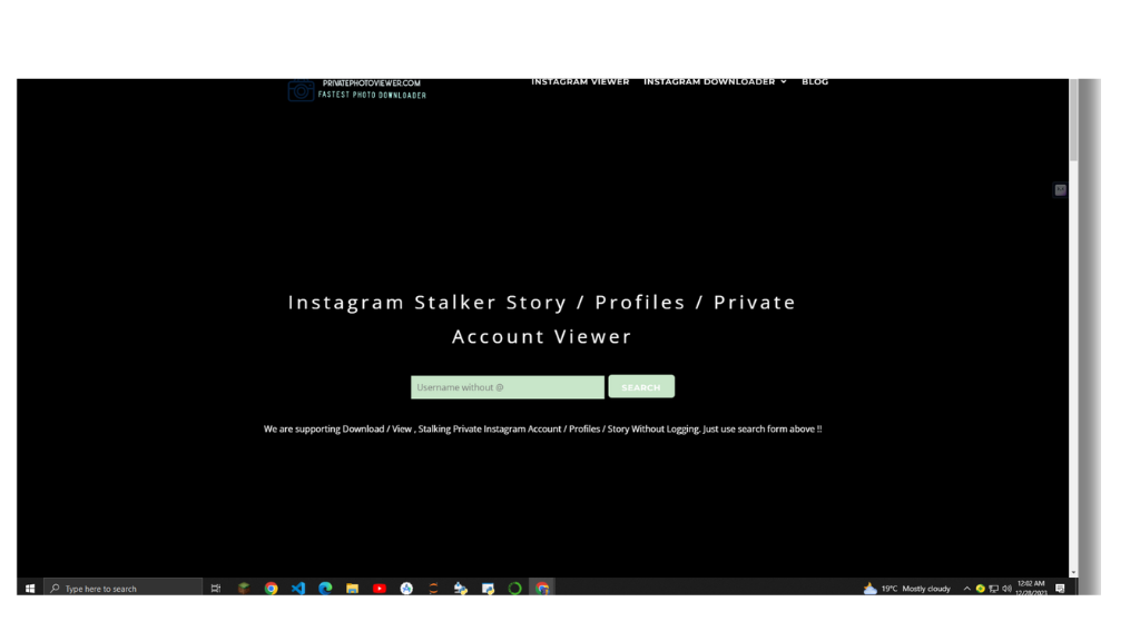 Private Photo Viewer web page