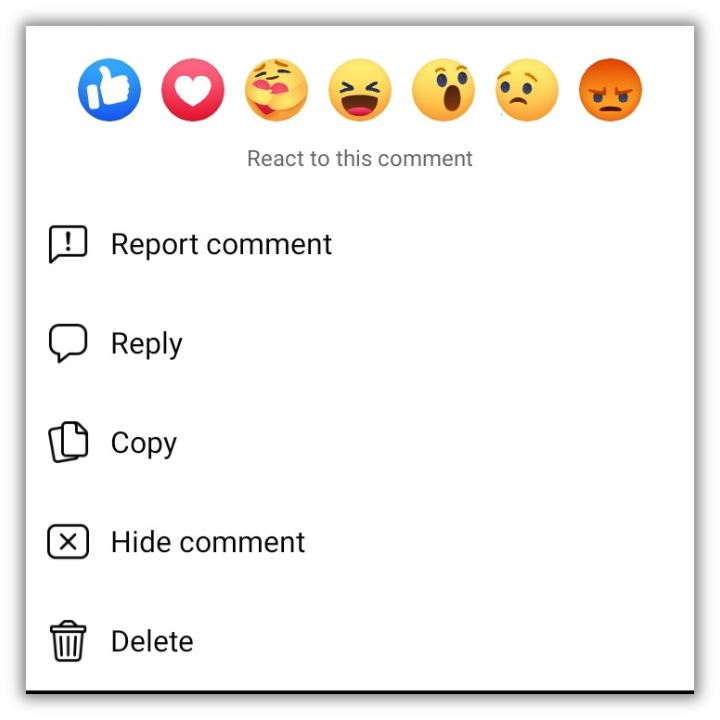 Hide comments on your Facebook profile and page