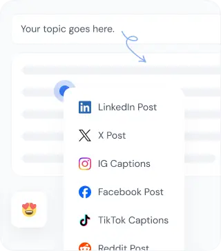 Create posts with AI in seconds
