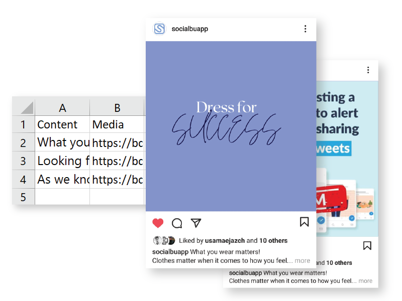 bulk import and schedule Instagram posts